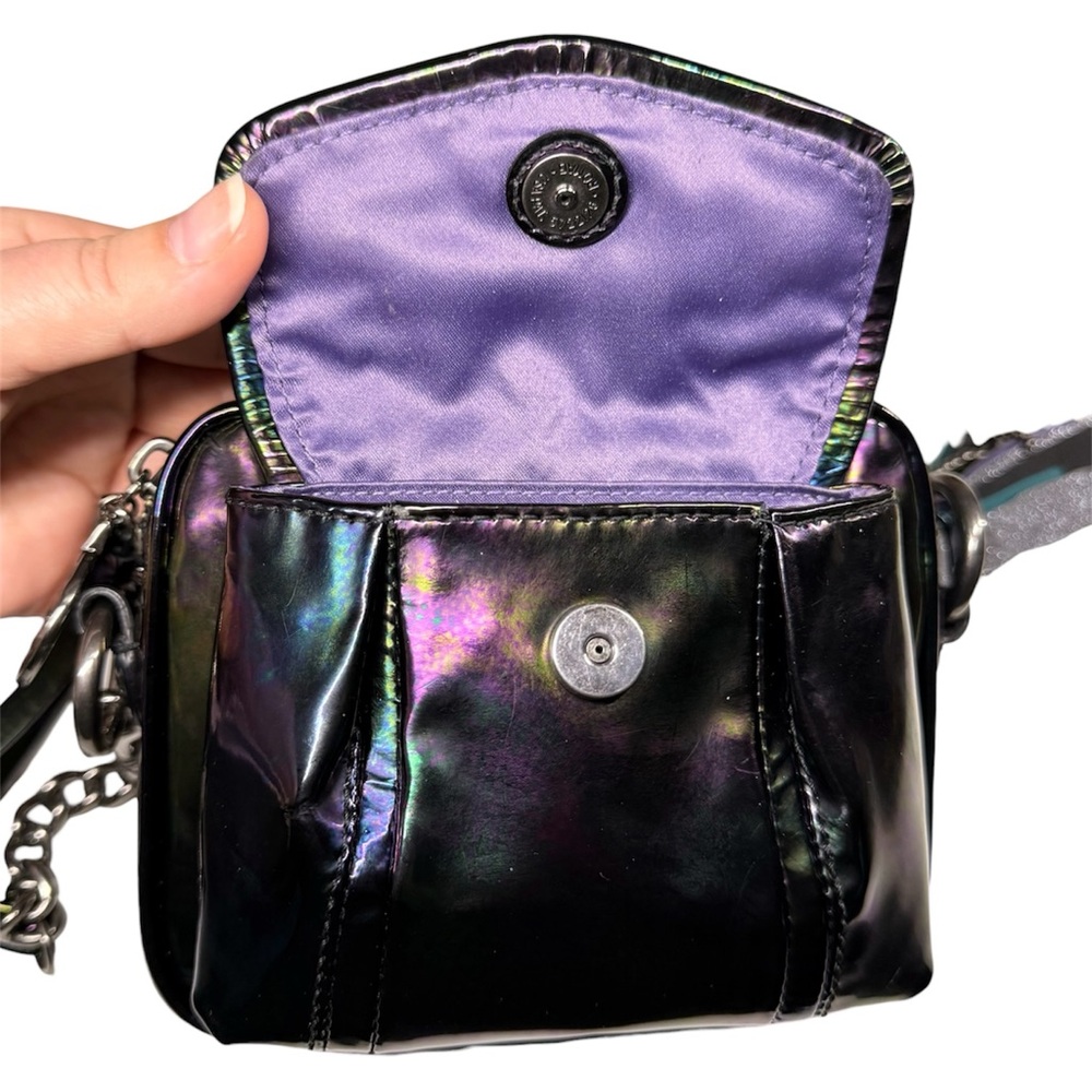 Rare Coach Poppy Oil Slick Boxy Bag in Black Patent Leather - Style No. 18925 - Picture 8 of 13